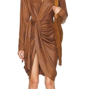 New with tags! Size: 36-Isabel Marant Brown Wrap Dress